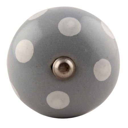 Grey Dotted Ceramic Wine Stopper